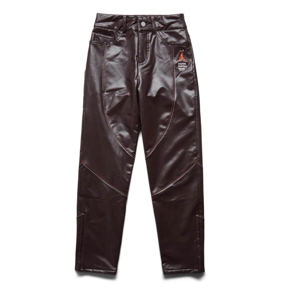 NIKE AIR JORDAN X MAISON CHÂTEAU ROUGE WOMEN VEGAN LEATHER PANTS DJ9764-203 Sz 4